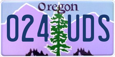OR license plate 024UDS