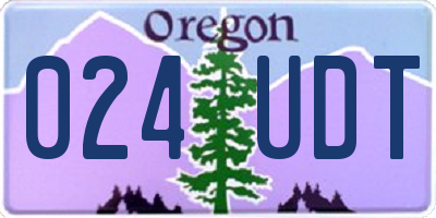 OR license plate 024UDT