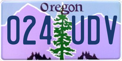 OR license plate 024UDV