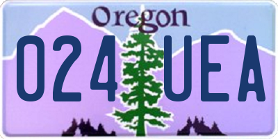 OR license plate 024UEA