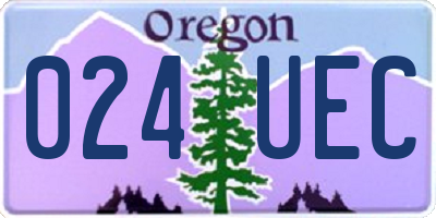 OR license plate 024UEC