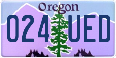 OR license plate 024UED