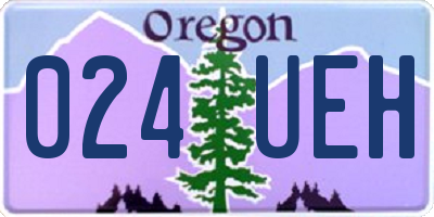 OR license plate 024UEH