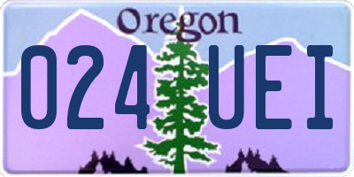 OR license plate 024UEI