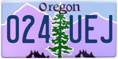 OR license plate 024UEJ