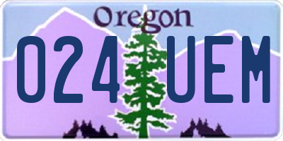 OR license plate 024UEM