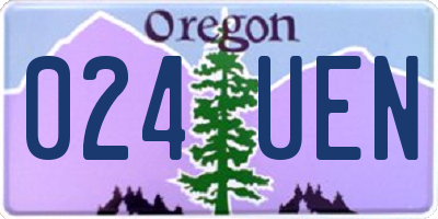 OR license plate 024UEN