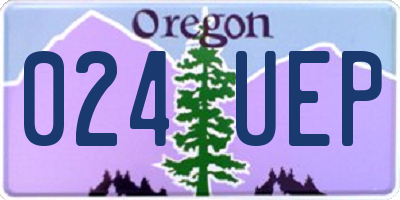 OR license plate 024UEP