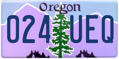 OR license plate 024UEQ
