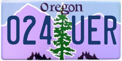 OR license plate 024UER