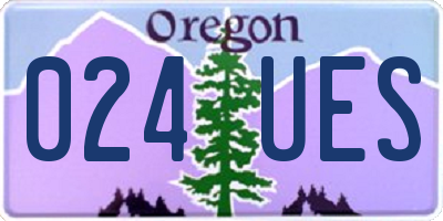 OR license plate 024UES