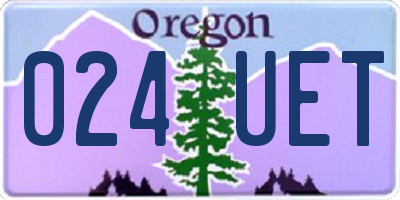 OR license plate 024UET