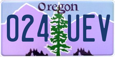 OR license plate 024UEV