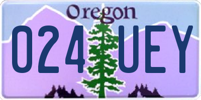 OR license plate 024UEY