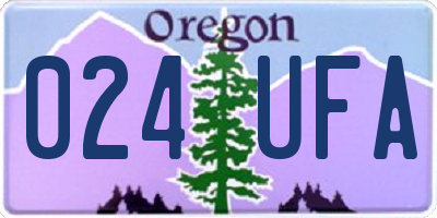 OR license plate 024UFA