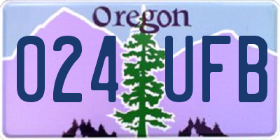 OR license plate 024UFB