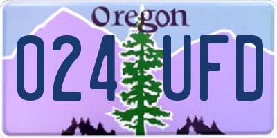 OR license plate 024UFD