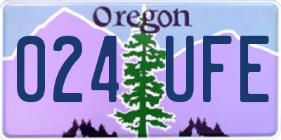 OR license plate 024UFE