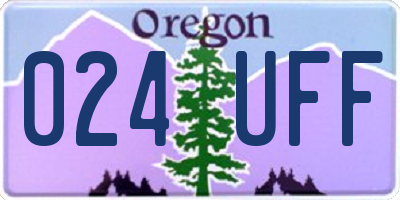OR license plate 024UFF