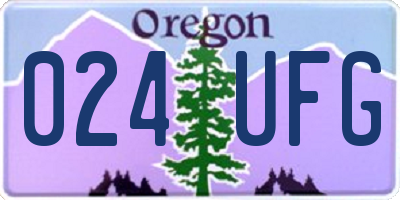 OR license plate 024UFG