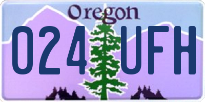 OR license plate 024UFH