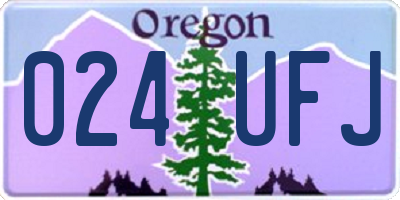 OR license plate 024UFJ