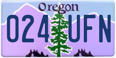 OR license plate 024UFN