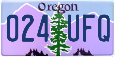 OR license plate 024UFQ
