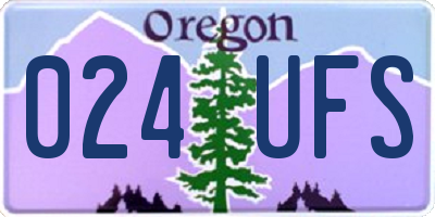 OR license plate 024UFS