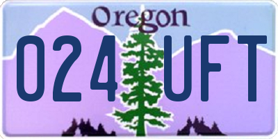 OR license plate 024UFT