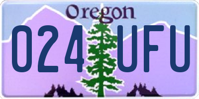 OR license plate 024UFU
