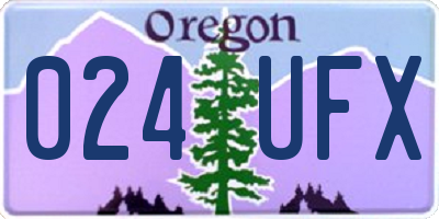OR license plate 024UFX