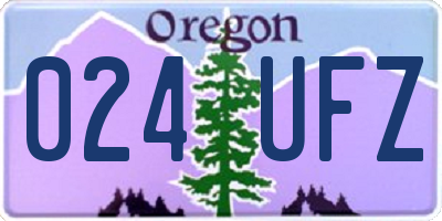 OR license plate 024UFZ