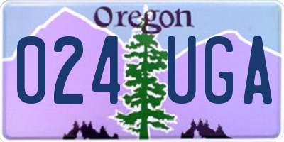 OR license plate 024UGA