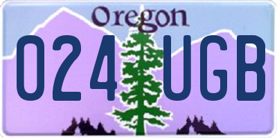 OR license plate 024UGB