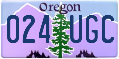 OR license plate 024UGC