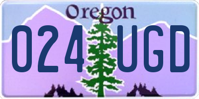 OR license plate 024UGD