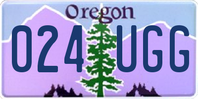 OR license plate 024UGG