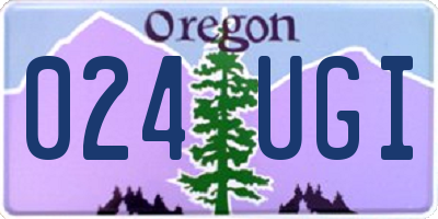 OR license plate 024UGI