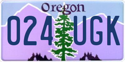 OR license plate 024UGK