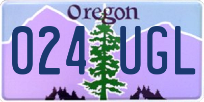 OR license plate 024UGL