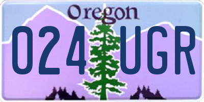 OR license plate 024UGR