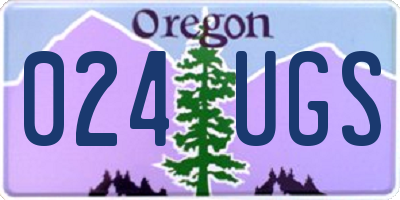 OR license plate 024UGS