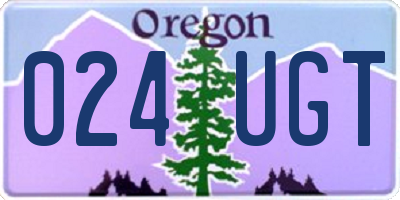 OR license plate 024UGT