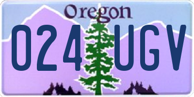 OR license plate 024UGV