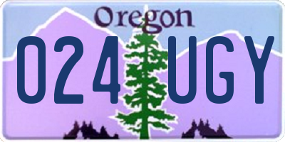 OR license plate 024UGY