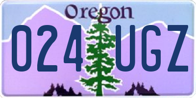 OR license plate 024UGZ