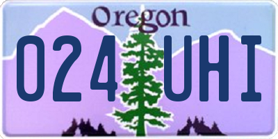 OR license plate 024UHI