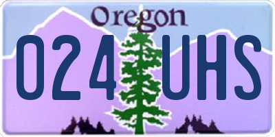 OR license plate 024UHS