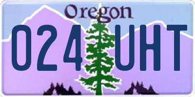 OR license plate 024UHT